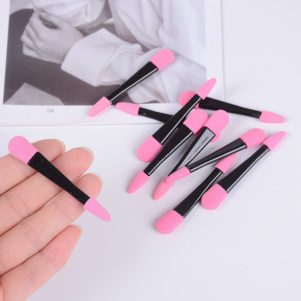 10Pcs Disposable Double Ended Eye Shadow Applicators Sponge Makeup Brush B.l8