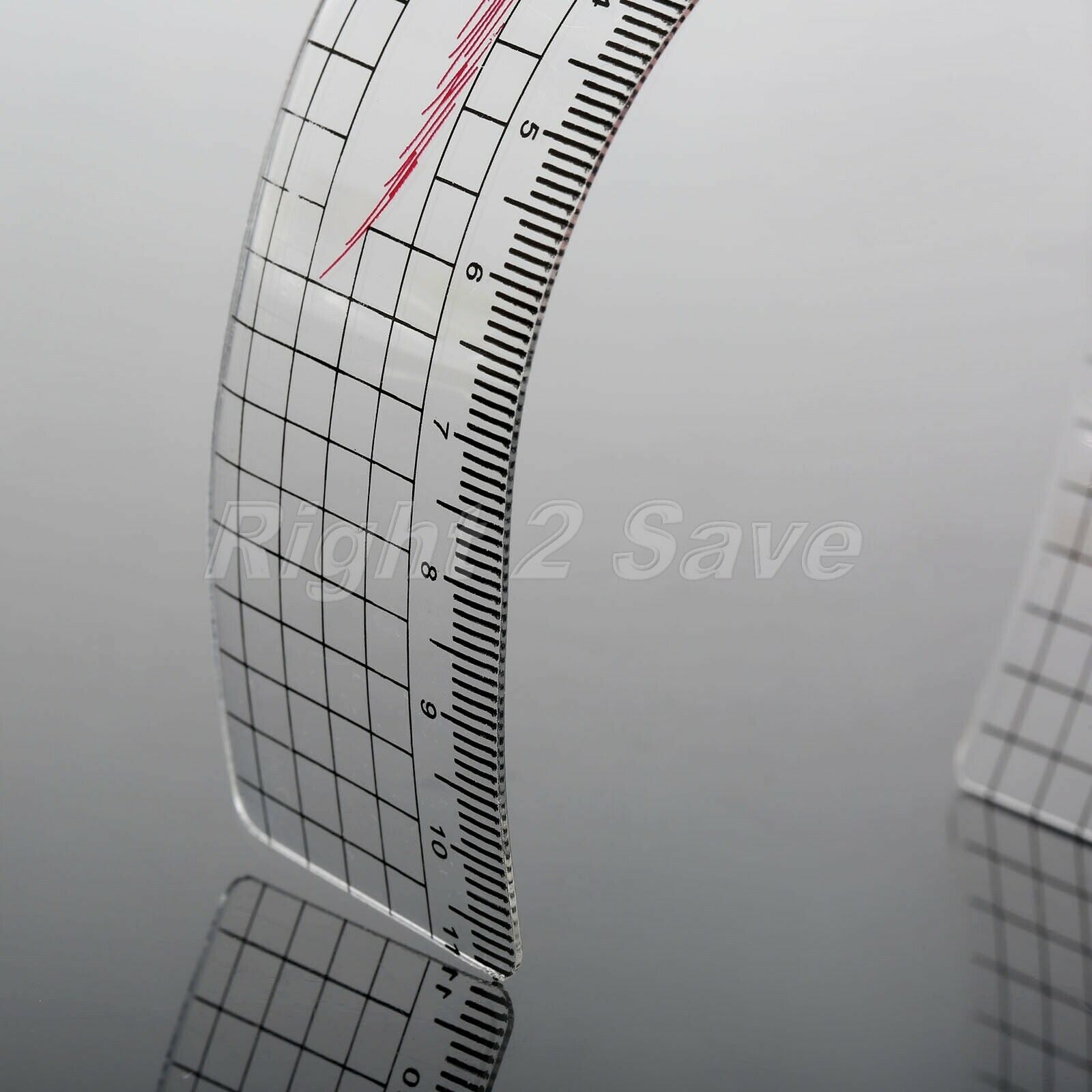 1Pc 22.1cmx3.4cm Eyebrow Grooming Stencil Shaper Ruler Template Measuring Tool