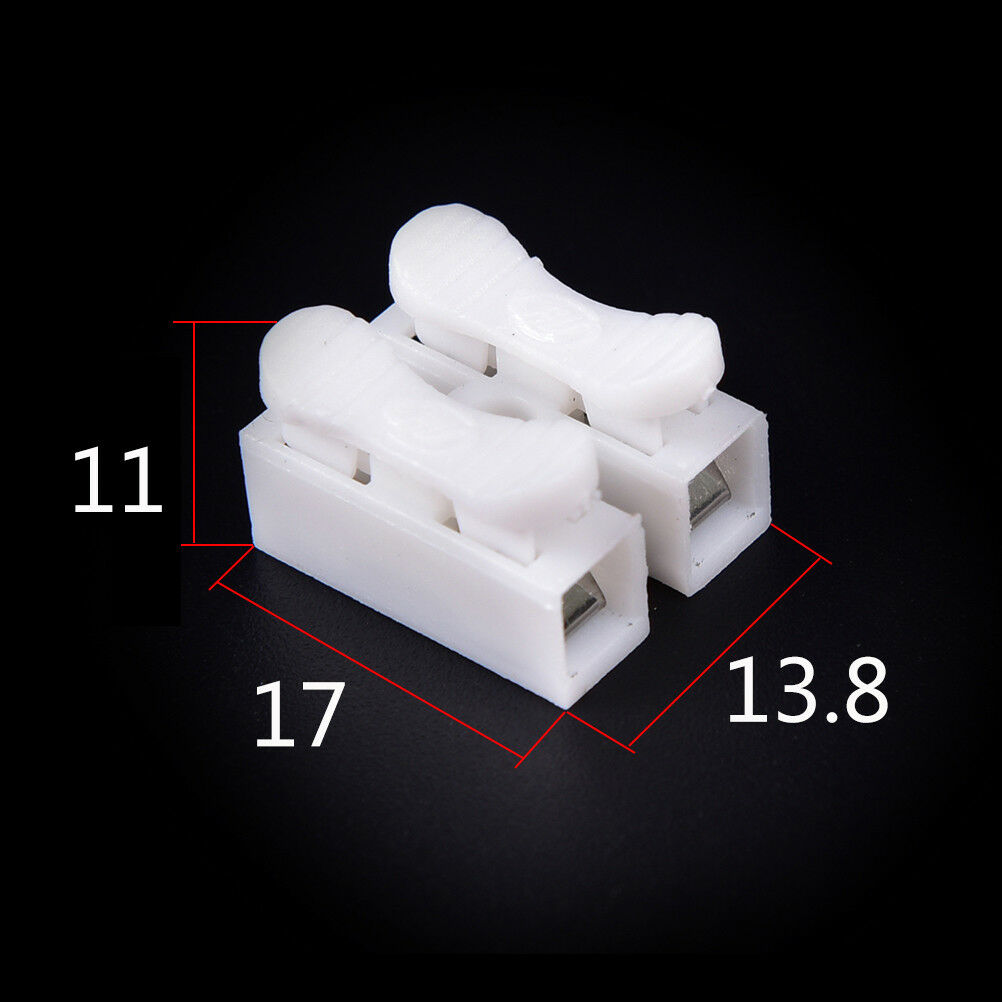 30x Self Locking mini 2Pin Cable Connectors Quick Splice Lock Wire Termina.l8