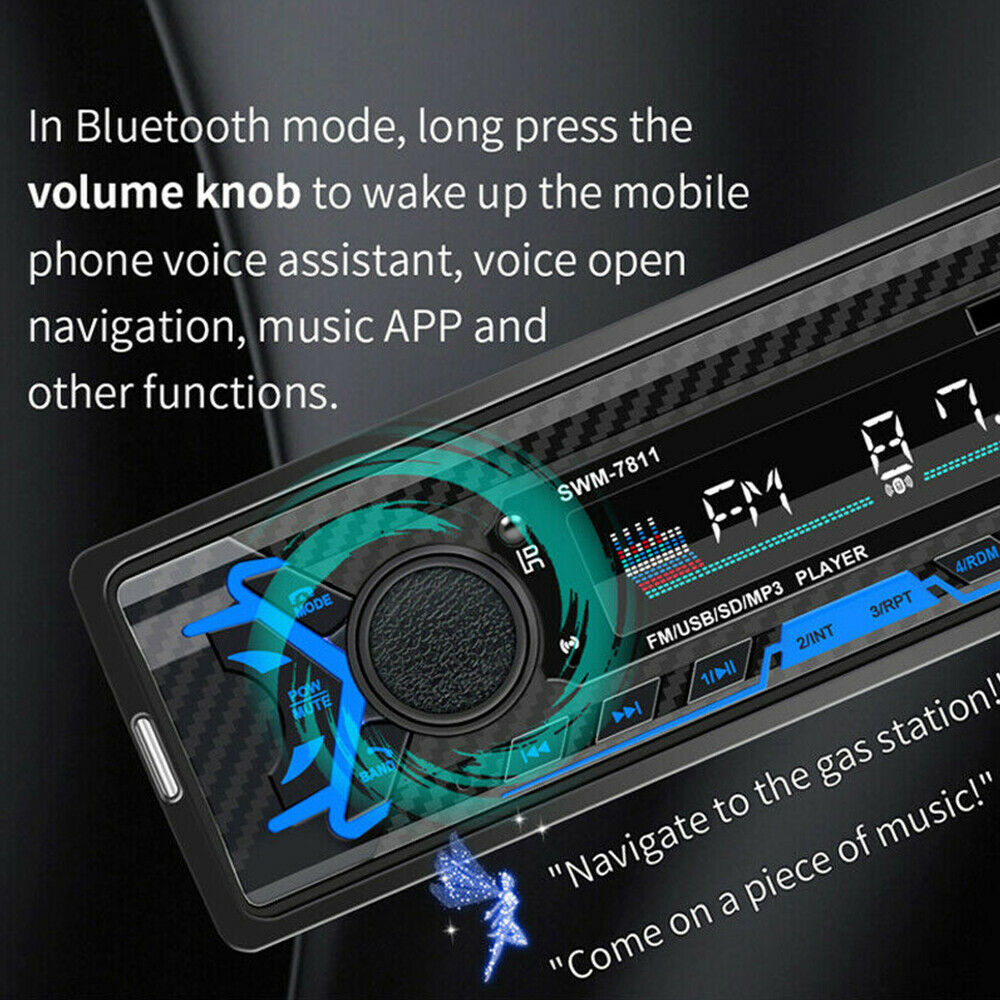 12V Car Din MP3 Player FM Radio USB AUX-IN Bluetooth Remote Control Receiver