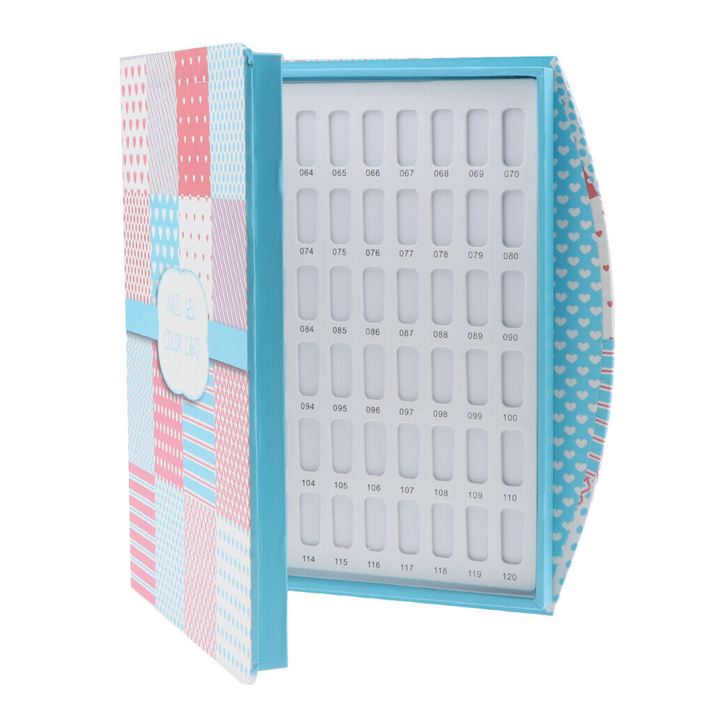 120 Colors Nail Color Chart Display, 4 Kinds Nail Color Display Chart Book - C,