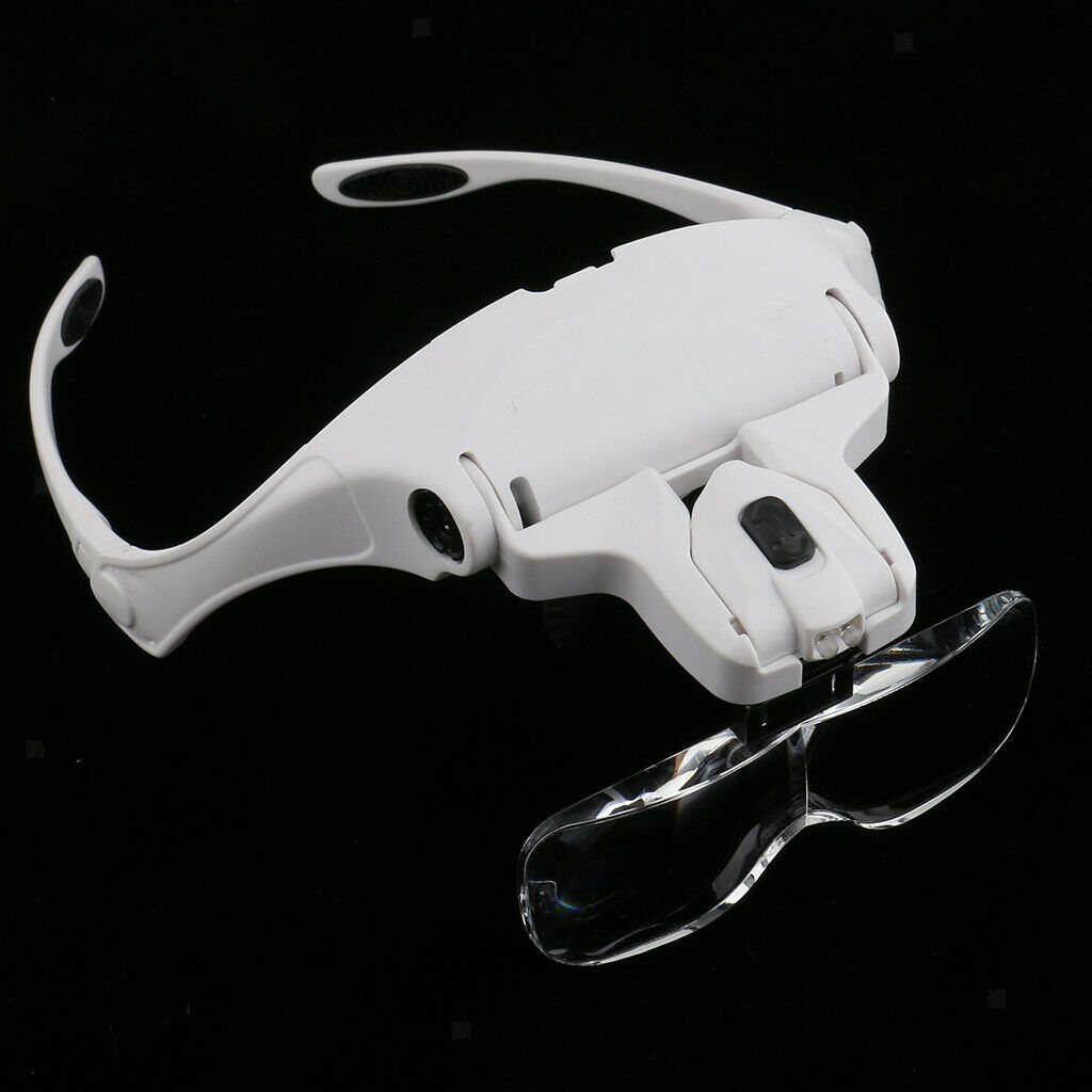 2 Set Head Magnifier Lighted Magnifying Glass for Eyelash Extensions Tattoo