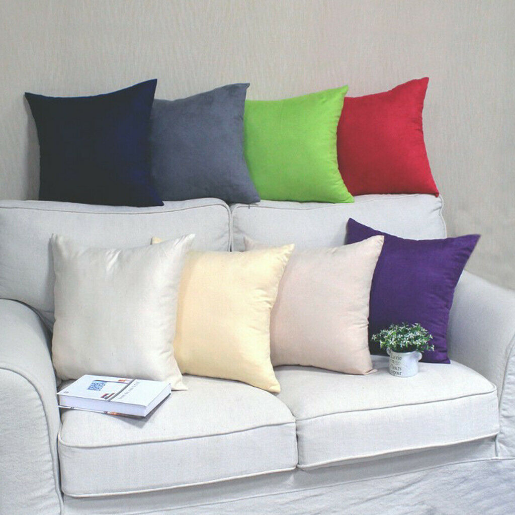 2 Pieces Decorative Velvet Luxury Pillow Case Suede w/ Hidden Zipper 60x60cm
