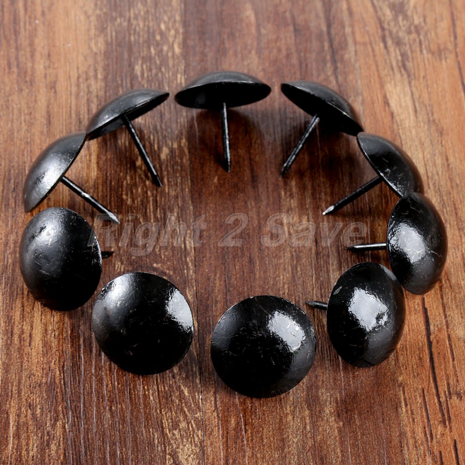 10Pcs Black Upholstery Nails Sofa Tack Studs Pins Jewelry Box Furniture Hardware