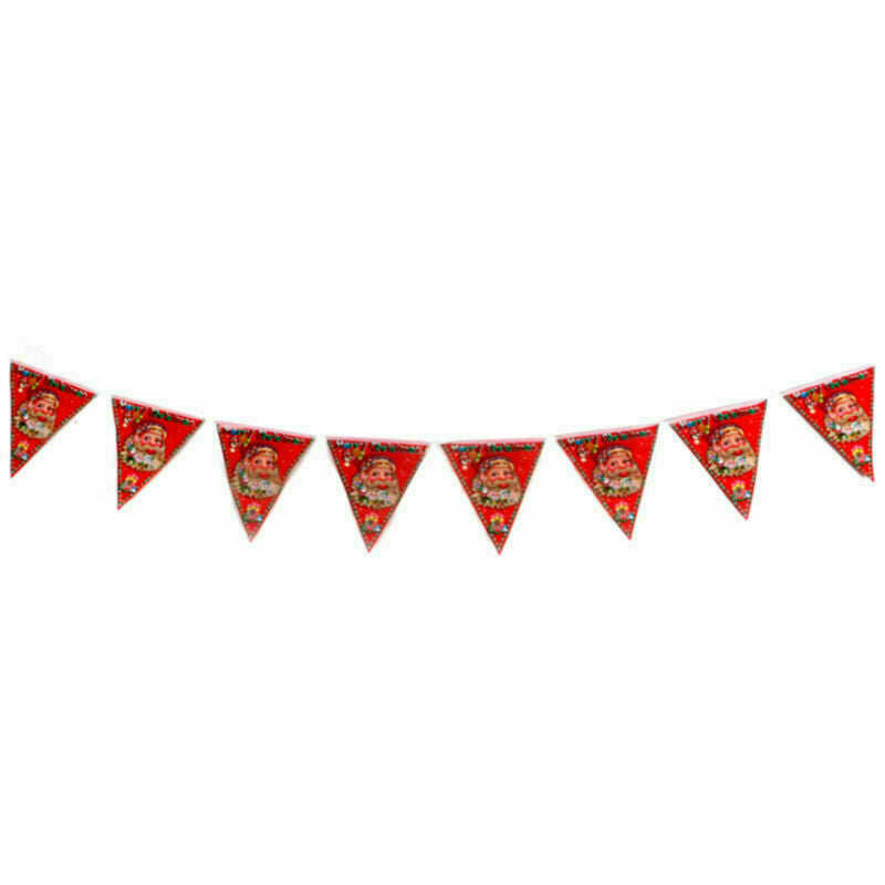 Decoration Party Triangle flag Christmas Octahedral flag Santa Claus The New