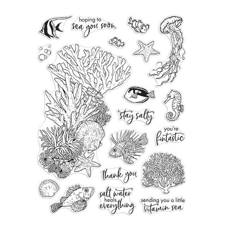 Elegant Sea Creatures Clear Stamps for Card Making Decoration DIY Scrapbooking