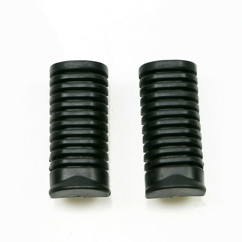 Black Universal Dirt Bike Front Footrests Rubber Foot Pegs Pedals For CG125 CG