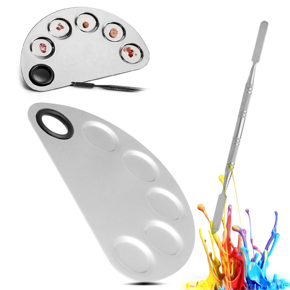 Pro Cosmetic Stainless Steel Face Makeup Palette Spatula Foundation Mixing Tool