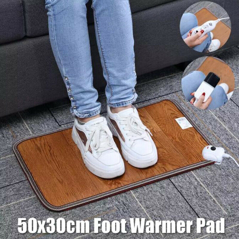 Leather Heating Foot Mat Warmer Electric Heating Pads 220VBDAU