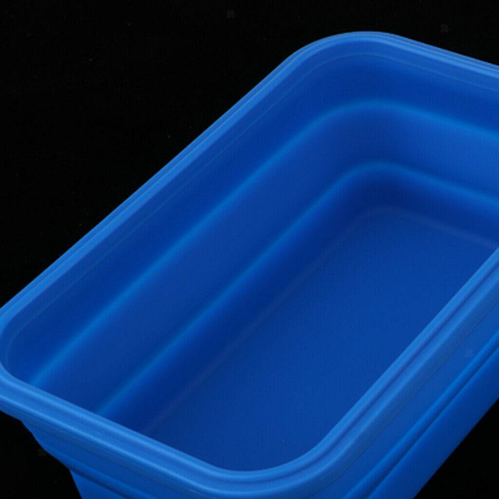 3x Portable Silicone Trays Bento Picnic Foldable Food Storage