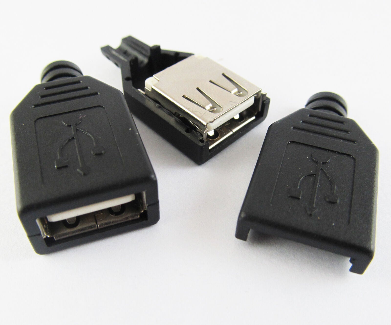 1set Plastic Cover A Type USB 2.0 USB 4Pin Female Jack Socket Connector