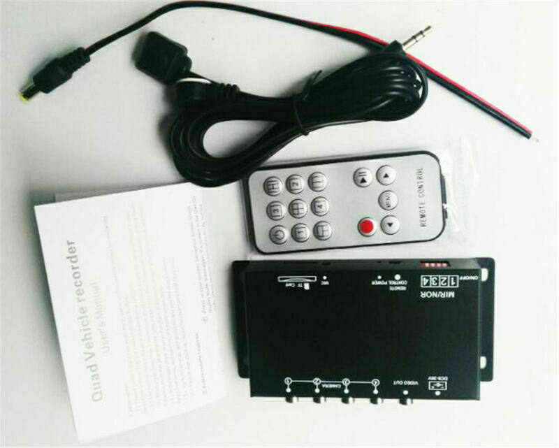 4 Way 360Â° Monitoring Split-Screen Control Box Car Parking View Camera VCR Image