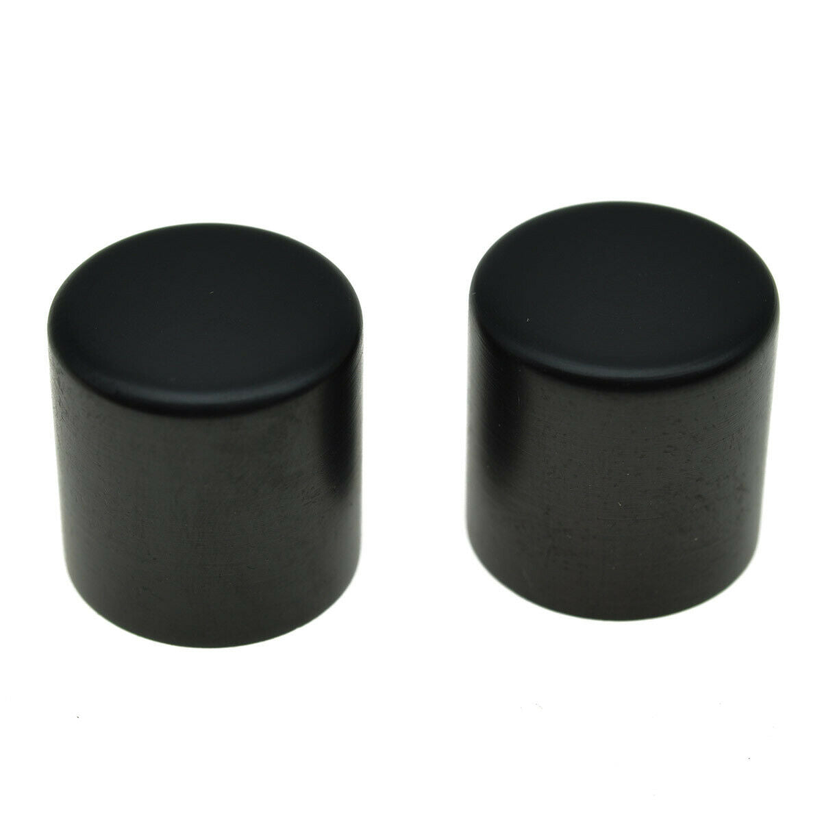 2x Ebony Wood Tele Style Flat Top Dome Knobs Guitar Bass Wood Barrel Knobs