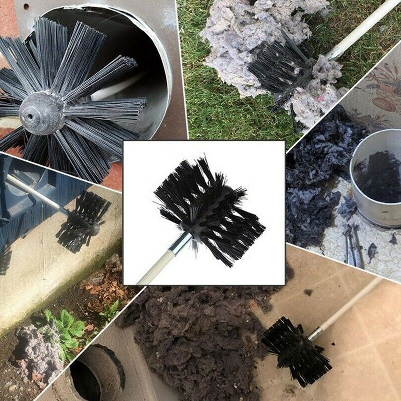 16-foot vent cleaning kit, pipe cleaning brush for fireplace chimney brush, syE9