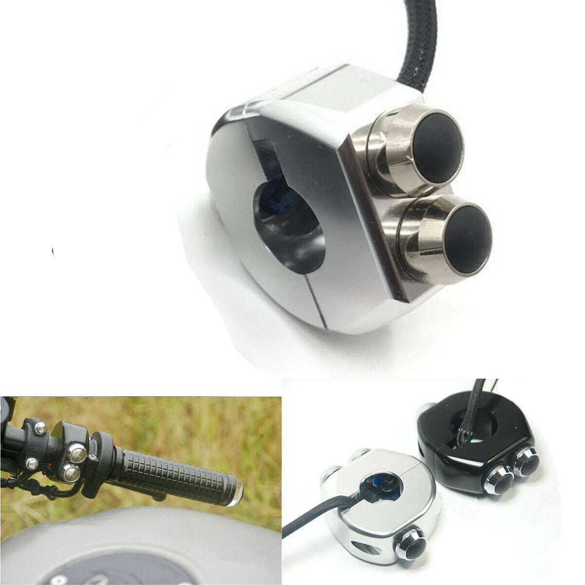 7/8" Motorcycle Scooter Handlebar Switch Turn Signal Light Horn Reset Buttons