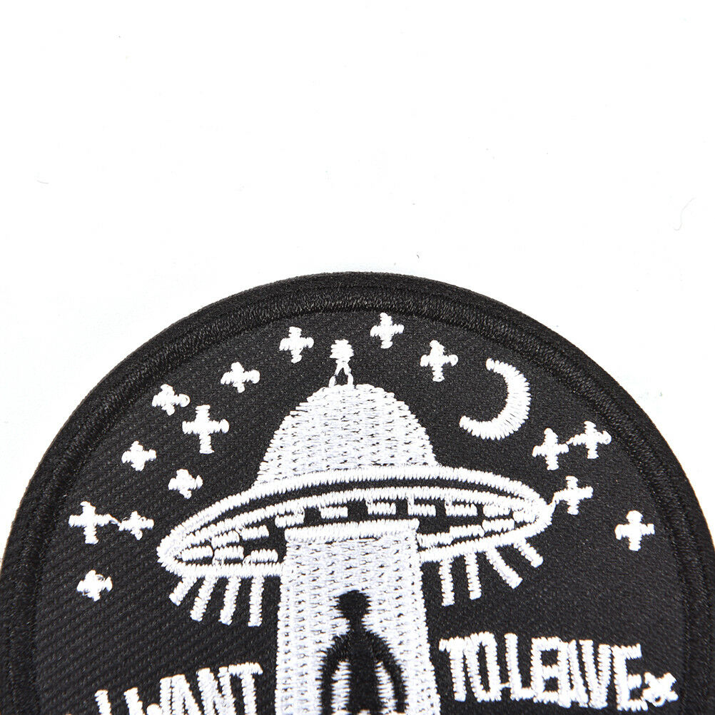 embroidery flying saucer UFO iron on patch badge hat jeans fabric applique.l8