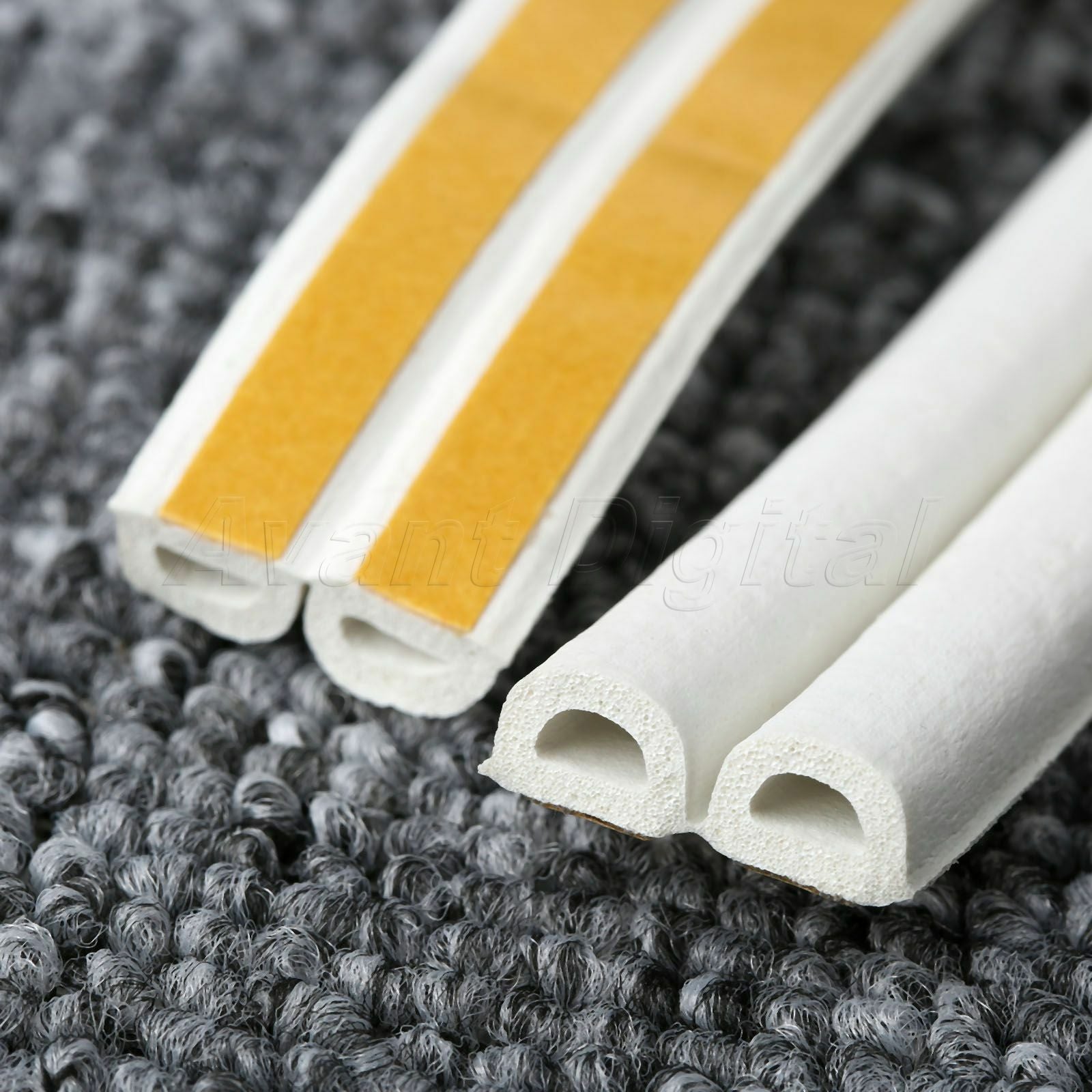5M D Type Seal Strip Self Adhesive Auto Car Window Door Draught Excluder Foam