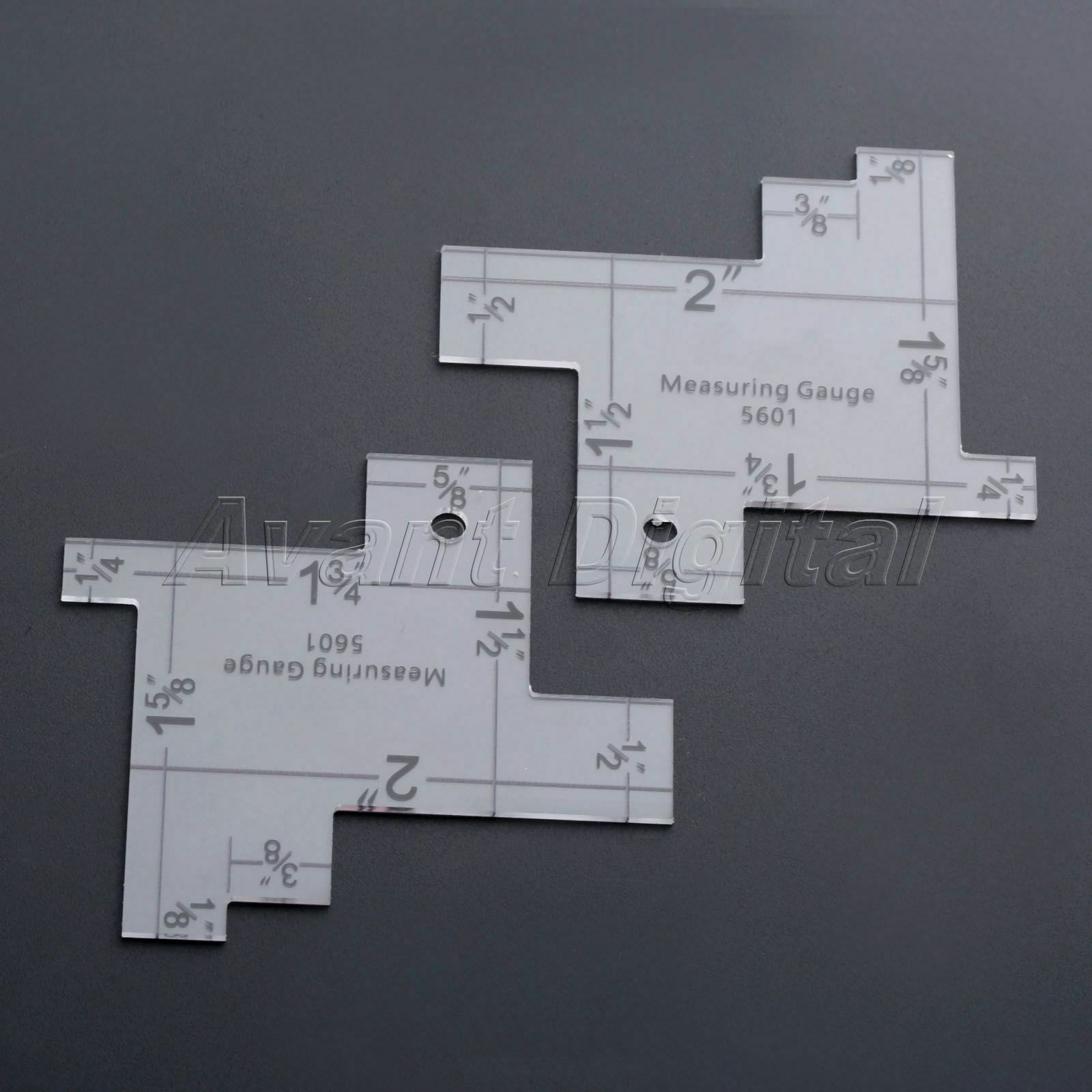 Household Plastic Patchwork Ruler 2.28"x2.05" Sewing Quilting Gauge Measuring