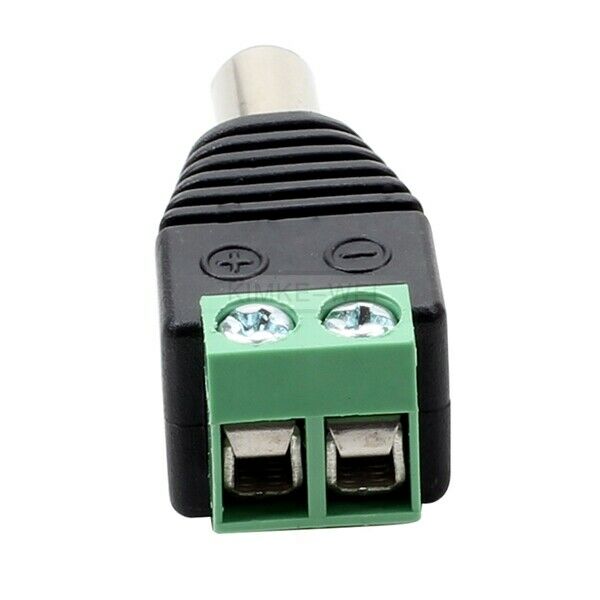 10x Male 5.5x2.1mm DC Power Jack Adapter Terminal Plug Connector No Solder New