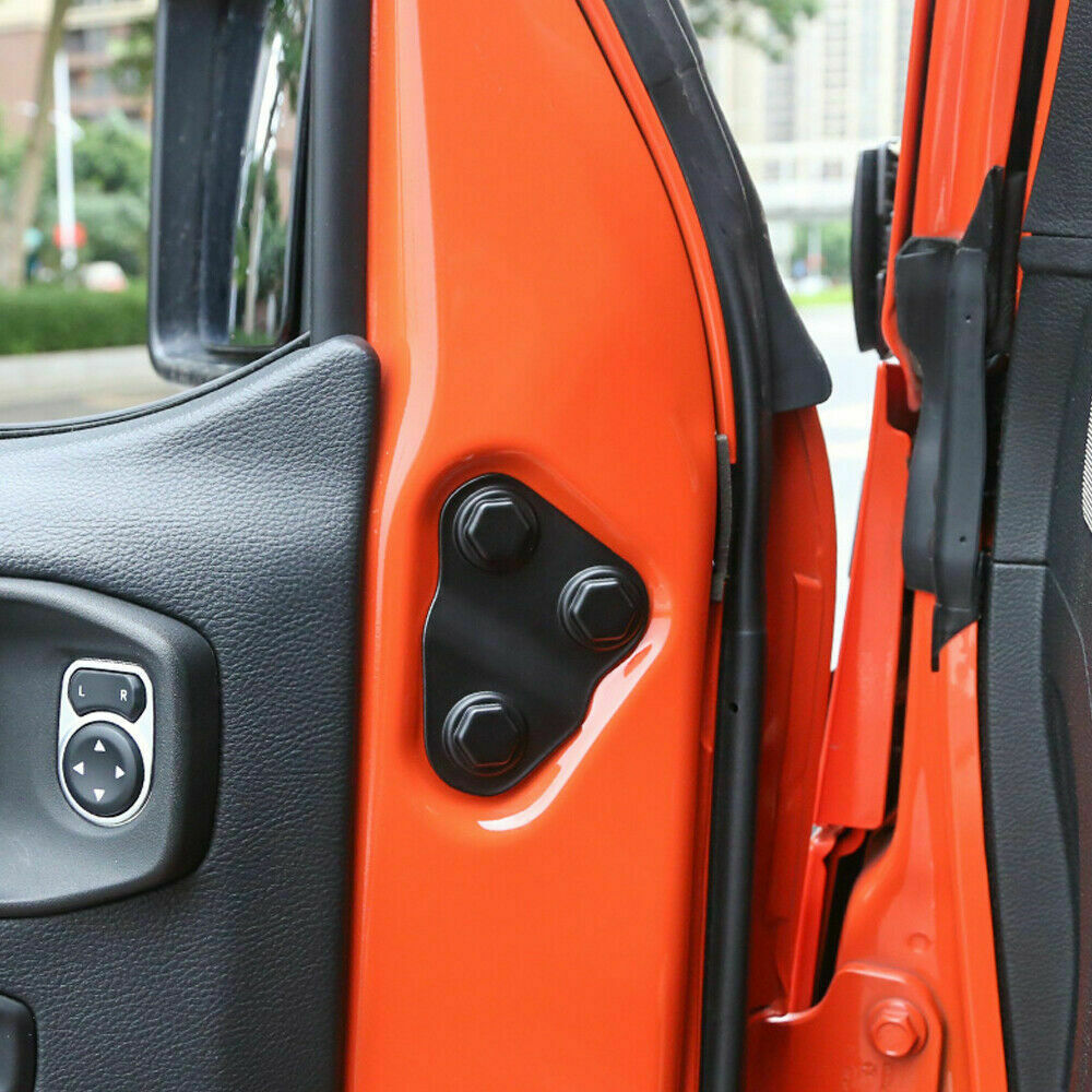Pair Door Screw Protector Accessories Covers Trim For Jeep Wrangler JL 2018-2021