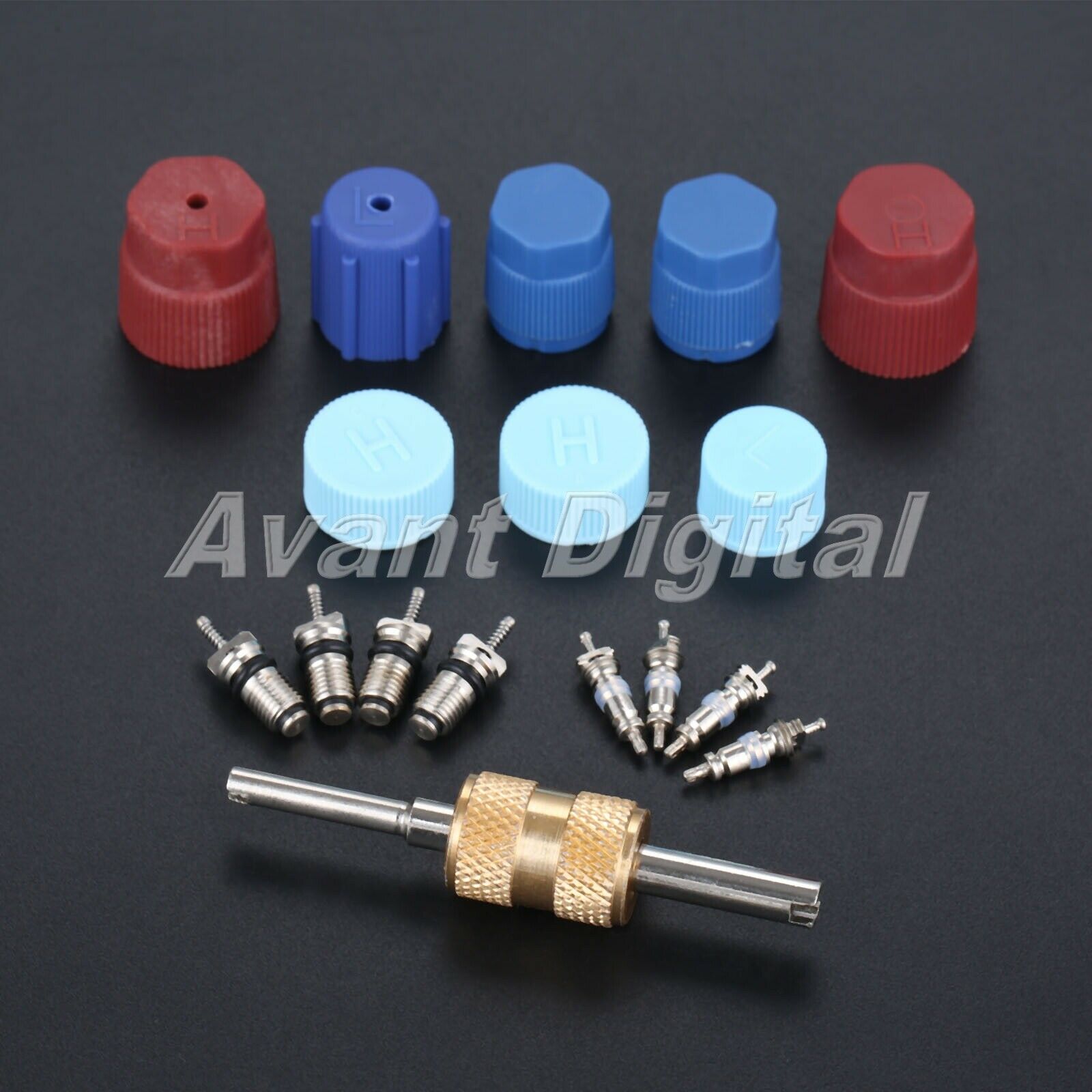 Universal A/C System Cap & Valve Cores Santech Rapid Seal Air Conditioning Kit