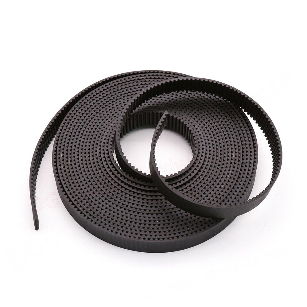 XL-10mm Width Open Timing Belt Black Rubber Pitch 5.08mm Shock Absorption 5Meter