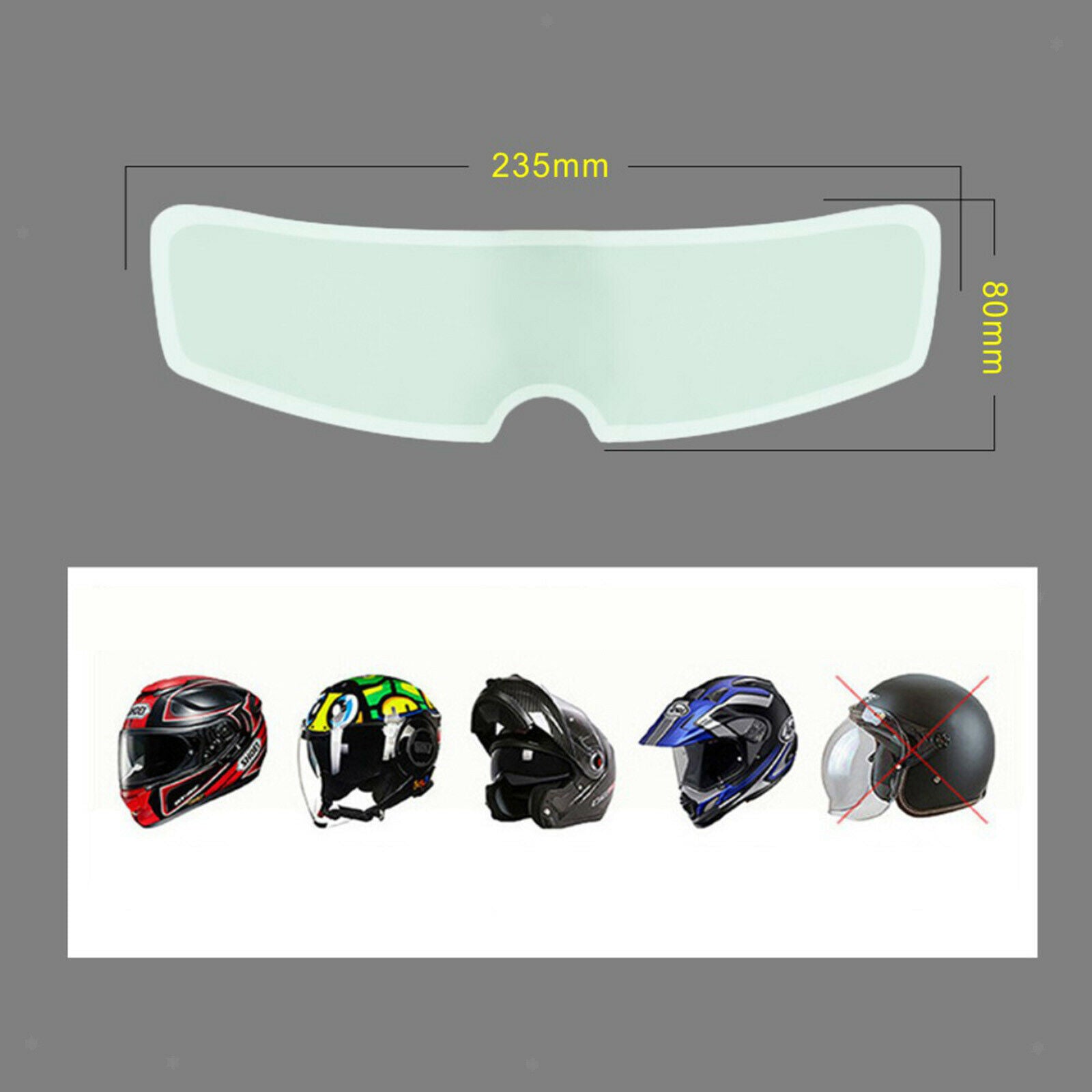 Anti Fog Film for Helmet Helmet Visor Film Universal Helmet Visor Antifog Insert