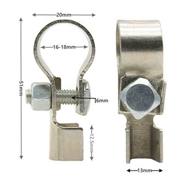 Pair Car Trucks Battery Copper Terminal Clamp Clip Connector Negative Positive
