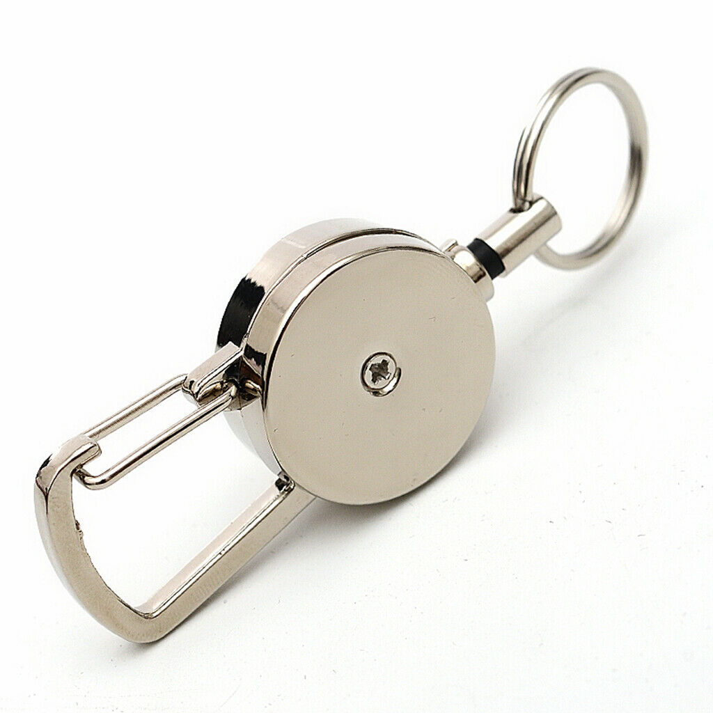 2 Pack Heavy Duty Key Holder Key Chain Buckle with Steel Cable Keyrings 50cm