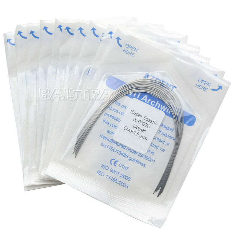 50Packs Orthodontic Dental Super Elastic Niti Rectangular Arch Wires 20*20 Upper