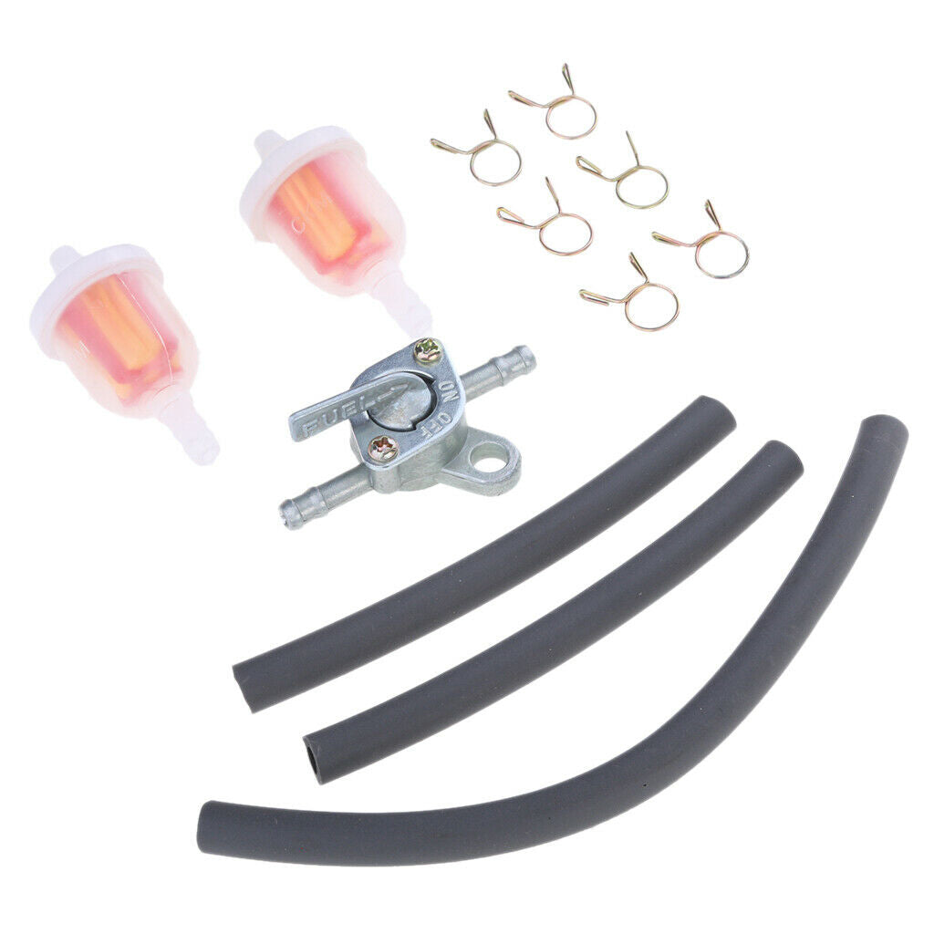 2 Pack Fuel Hose Filter Pipe Petcock Tank Switch For ATV Quads Dirt  Bike