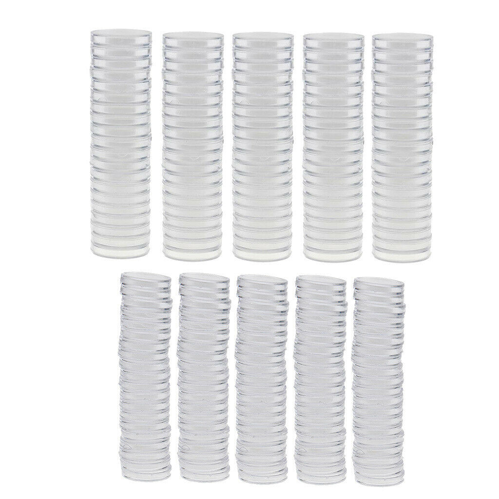 Clear Coin Capsules Case Coins Holders Container Storage Boxes Organizer
