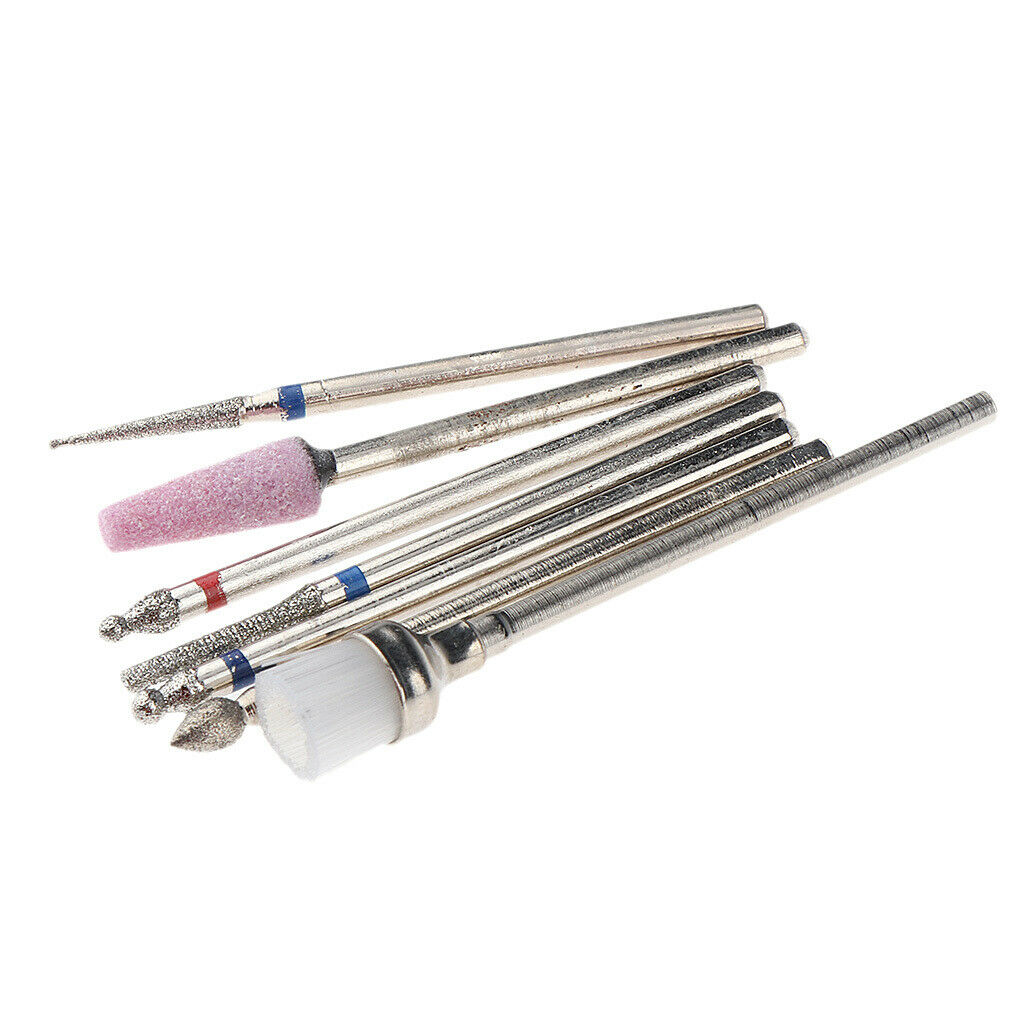 7pcs Nail Drill Bits Kit Polishing Grinding Tools Manicure Pedicure Cuticle