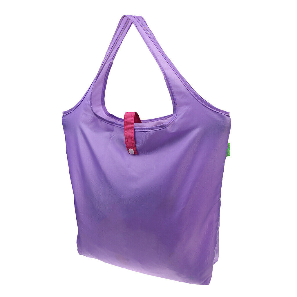 Eco Nylon Foldable Travel Shopping Shoulder Bag Grocery Bags  Purple