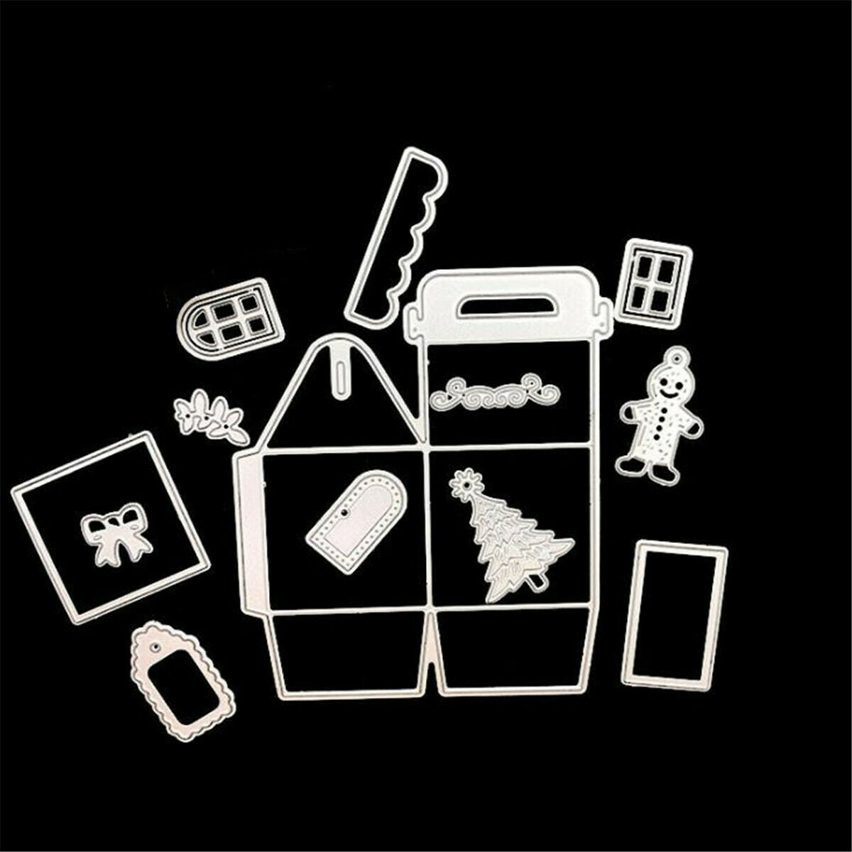 Houses Boxes Set Cutting Dies Stencil Handcrafts Scrapbook Embossing Photo Album