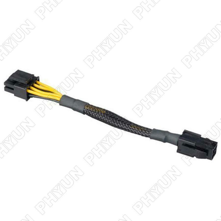 Black Sleeved PCI Express Splitter Cable 6-Pin To 2X PCI Express 6+2-Pin 18AWG