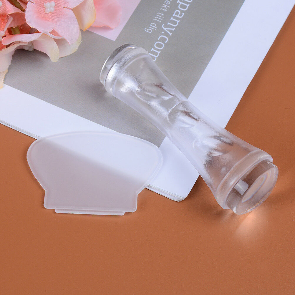 Dual end nail art stamper double head soft professional stamp clear silicon W Xz