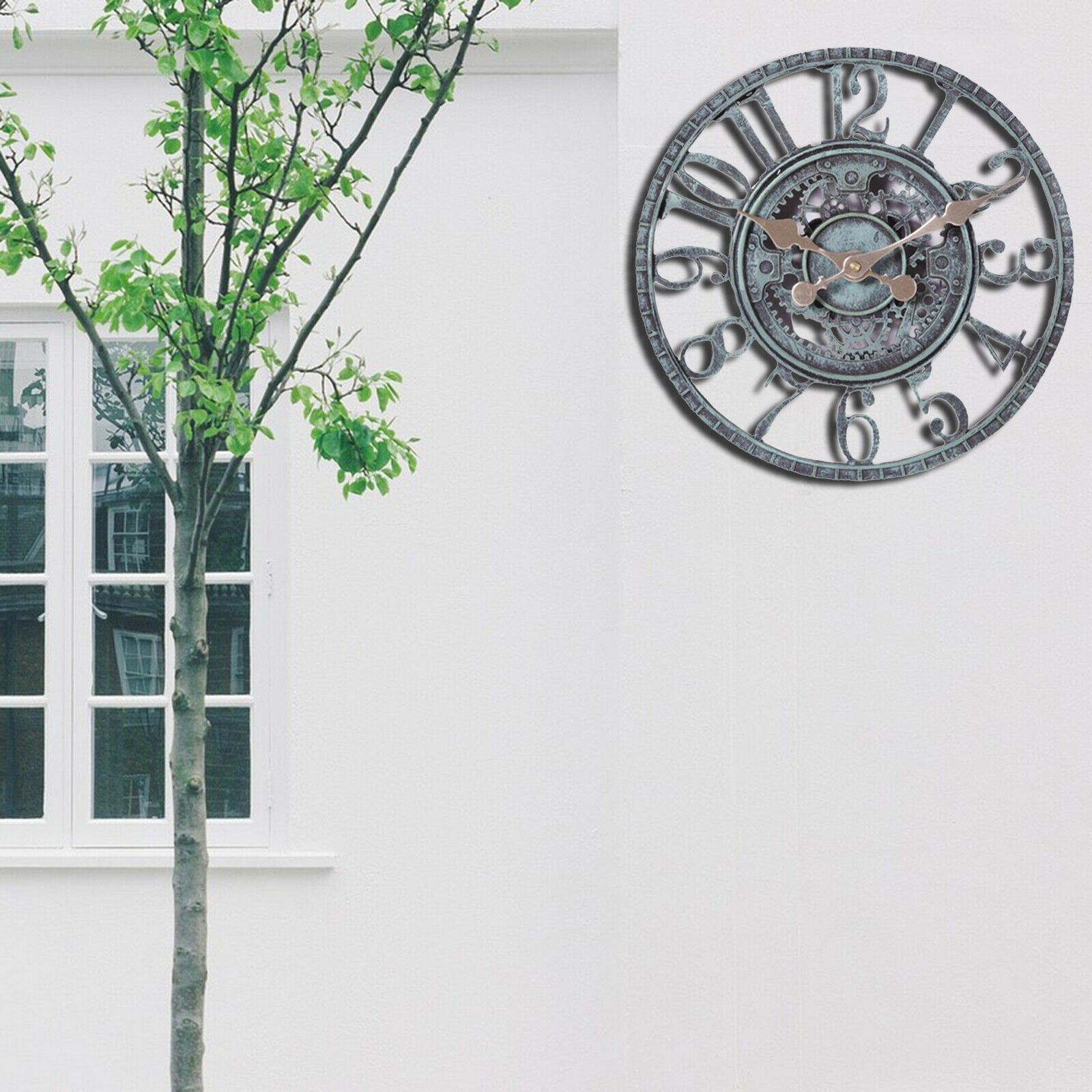 Garden Wall Clock 12 Inch Numeral for Patio Garden Pool or Hanging Outside