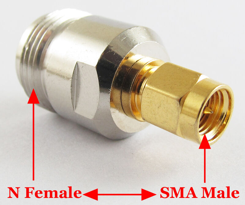 1pc Brass SMA Plug Male to N Jack Female Straight RF Coax Adapter Connector New
