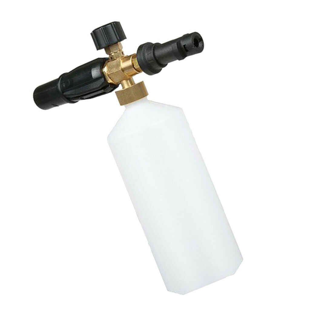 Adjustable Snow Foam Lance  Washer Bottle Pressure Car Wash  -Black