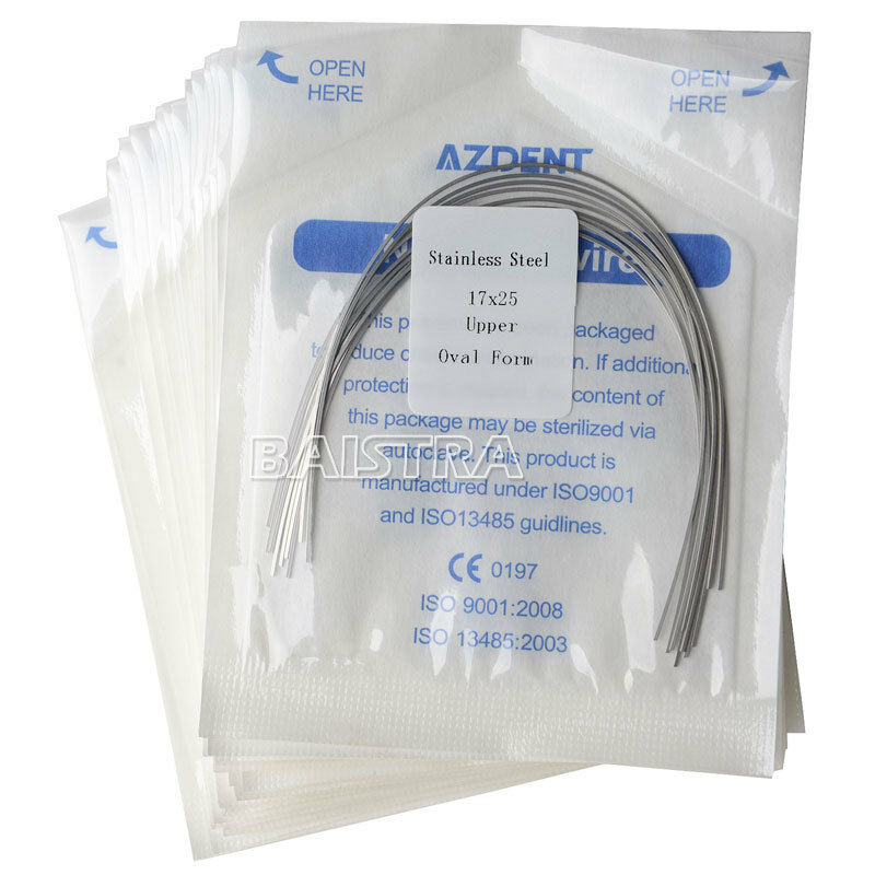 100X Dental Orthodontic Stainless Steel Arch Wires Rectangular 17X25 Upper