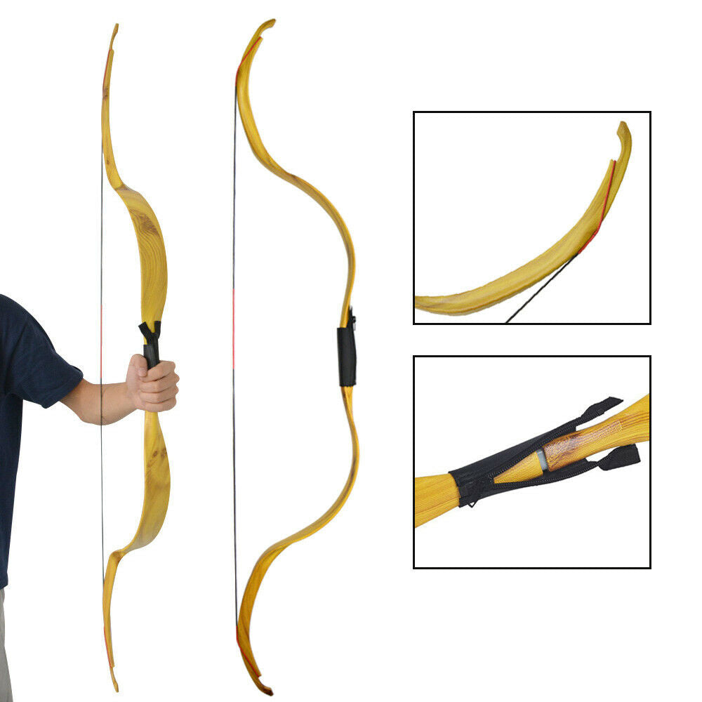 50" Archery Recurve Bow 20lbs Takedown Traditional Bow HorseBow Handmade Hunting