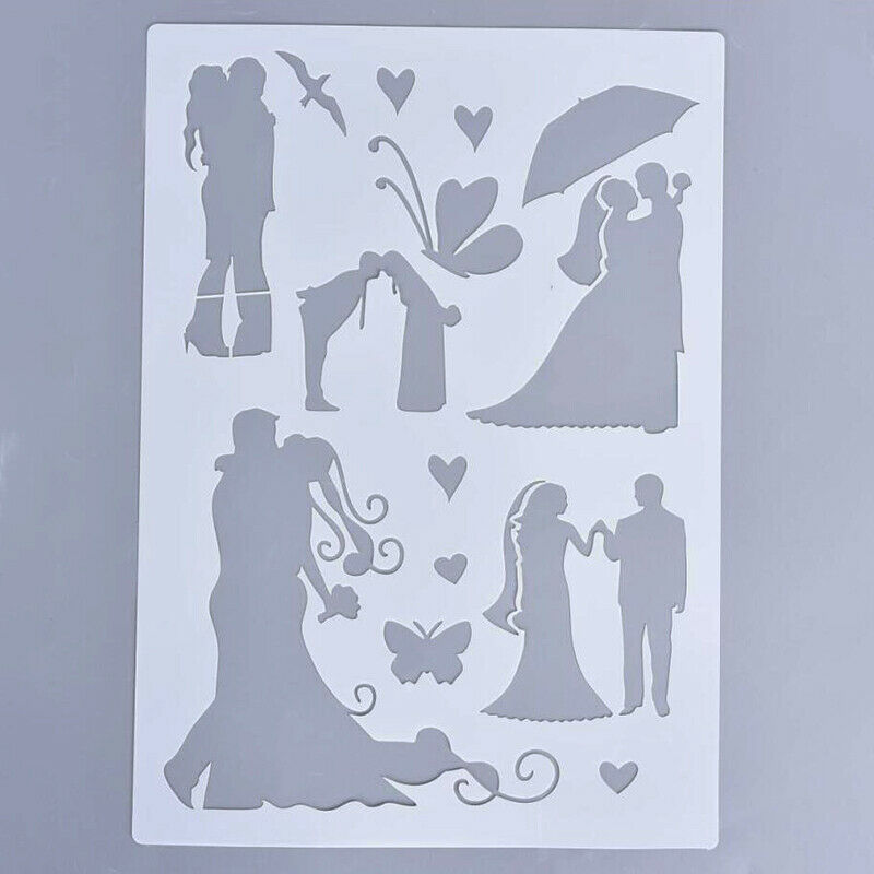 12X A4 Mix Style Painting Scrapbook Stencils DIY Wall Arts Embossing Decorat SJ