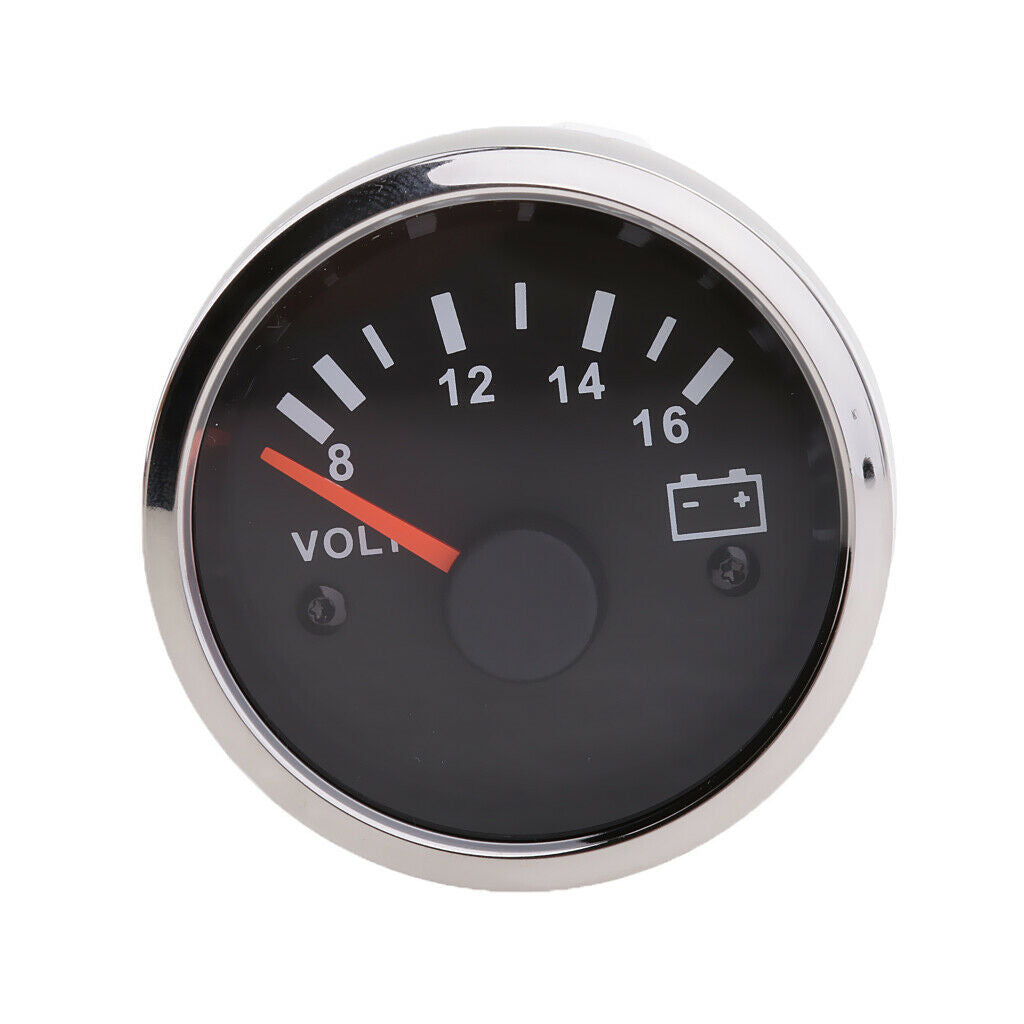 Car Motor 52mm Indicator Volt Voltage Gauge Kit Meter 8-12V
