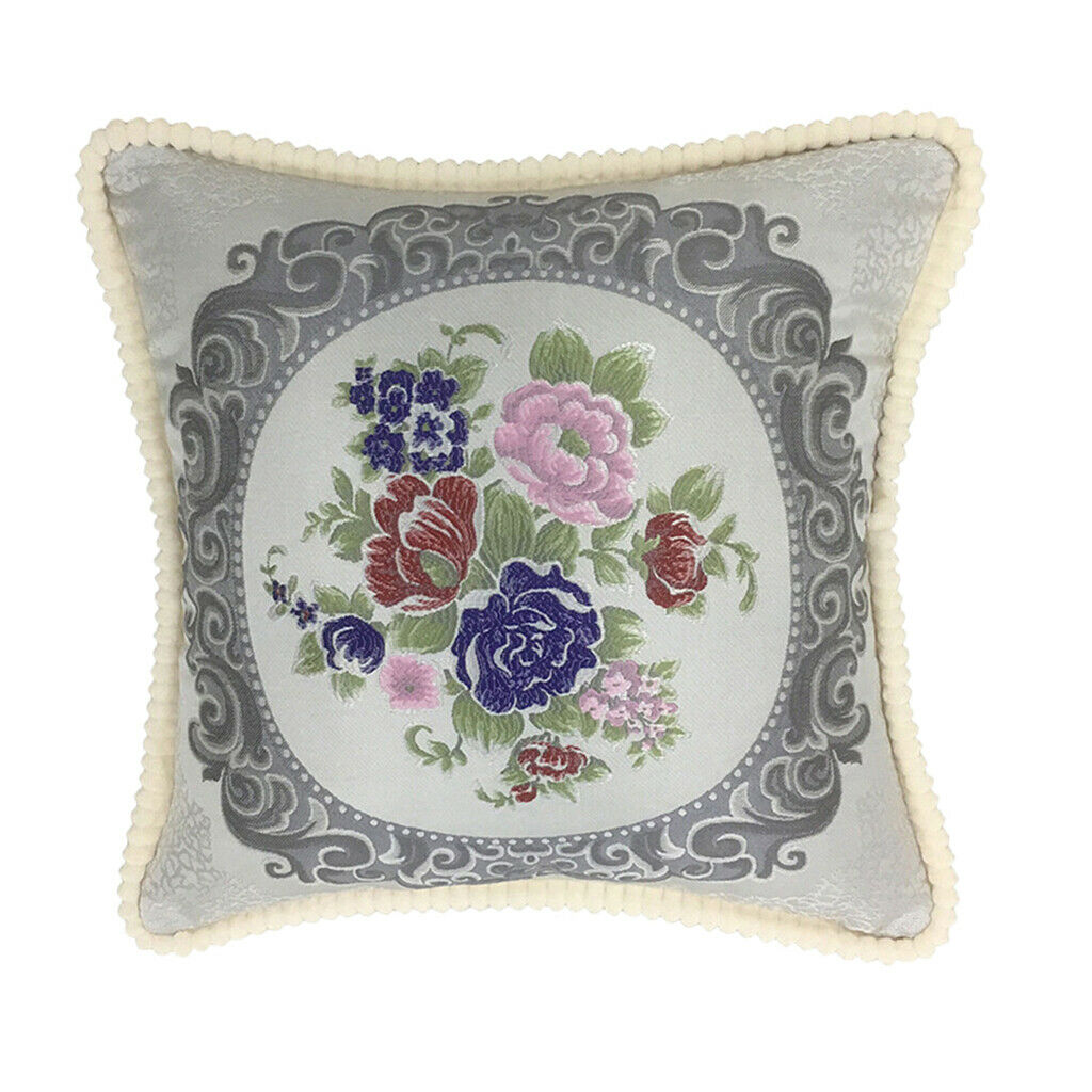 48x48cm Chinese Peony Embroidery Throw Pillow Cushion for Sofa Color_2