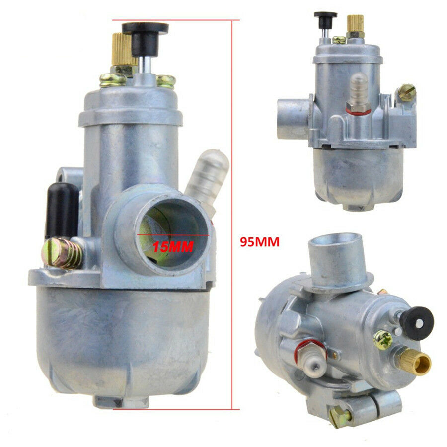 15mm Carburetor Fit for Puch Maxi, Newport, E50, Magnum, MK, Cobra, 50cc Engines