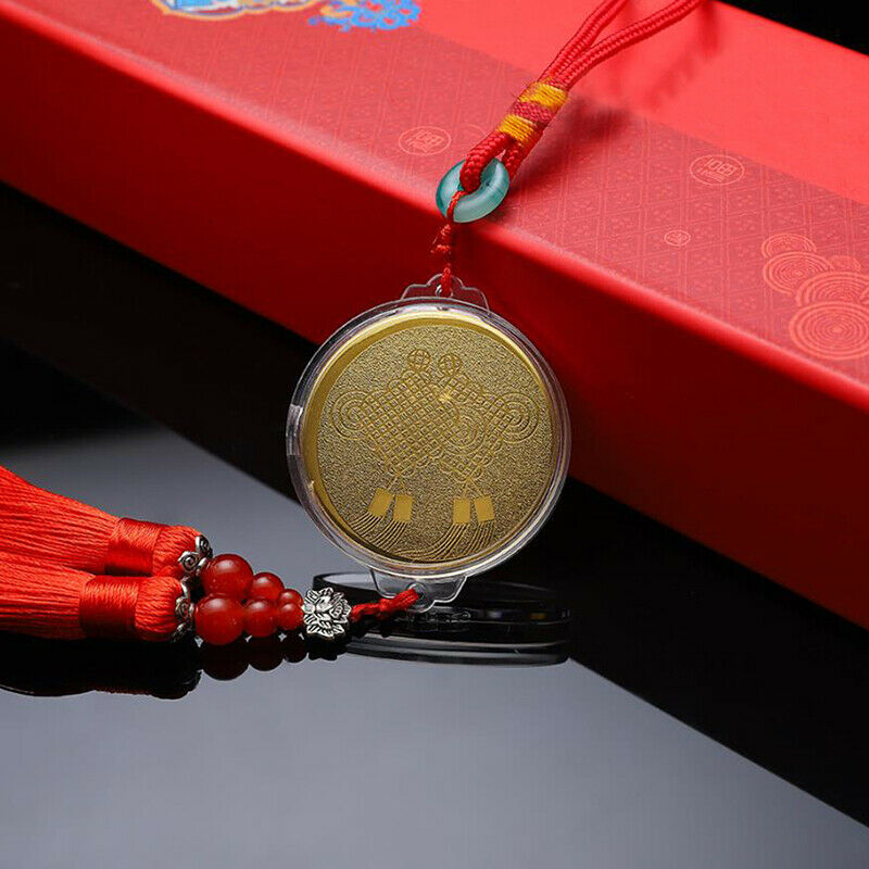 Lucky 2021 Year of Ox Coin Commemorative Souvenir Tassels Pendant Decorat.l8