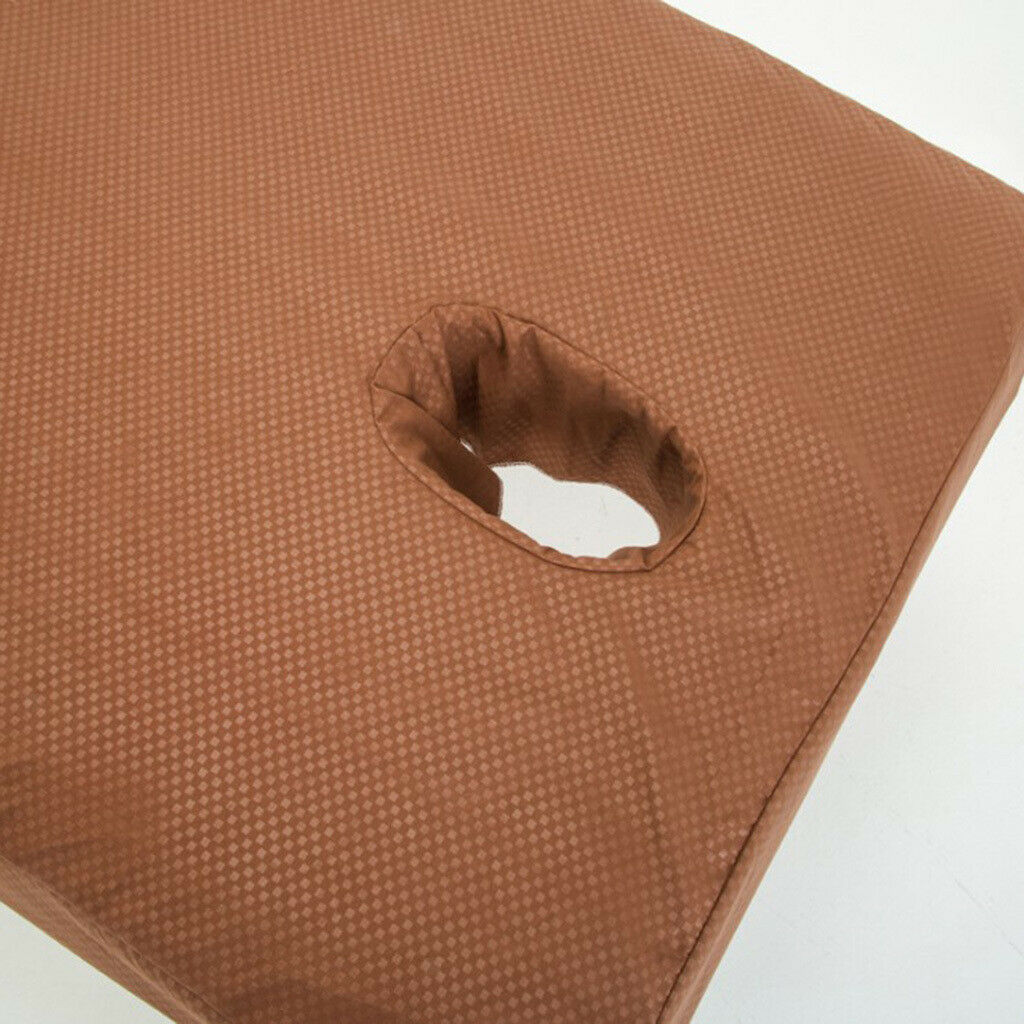 Soft Massage Table Fitted Sheets Face Cradle Hand Pillow Cover Kit Yellow+Coffee