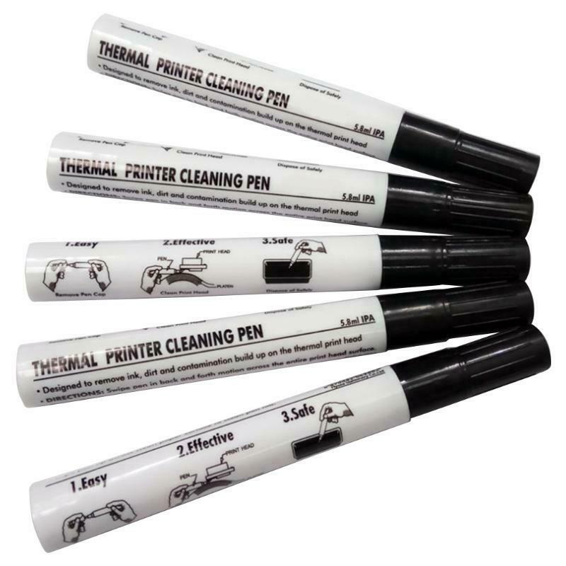 5 Pcs Thermal Printer Cleaning Pen Electronic Face Sheet Print Head Cleaning Pen