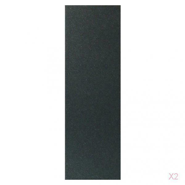 2pcs 33''x9'' Skateboard Grip Tape Sheets Rolls, Waterproof Black Scooter Grip